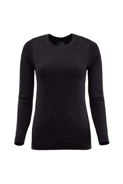 Camiseta Spyder Momentum Baselayer Negros Para Mujer Mexico MX47981